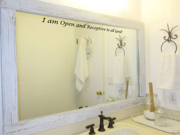 affirmation on mirror