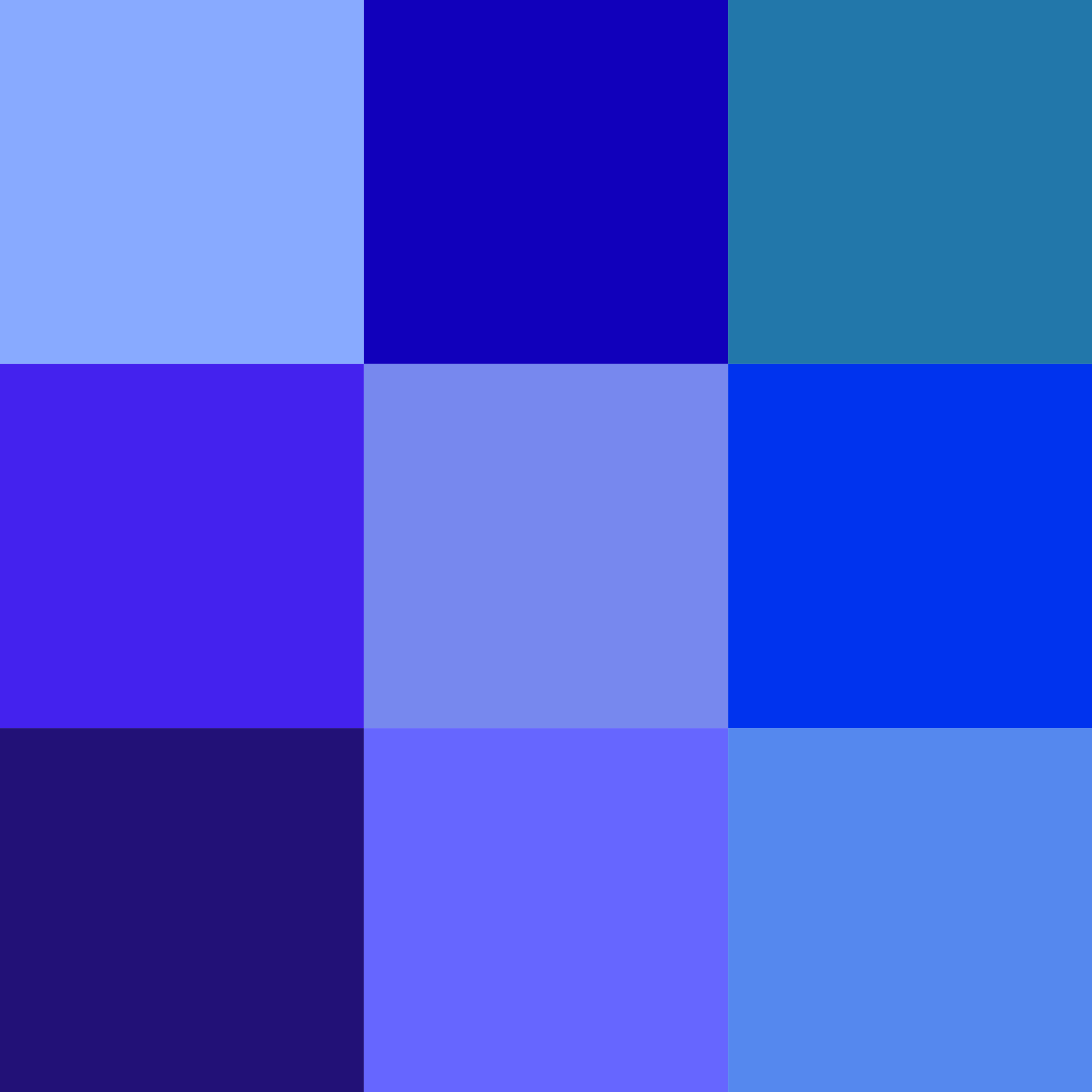 Varying Values of Blue