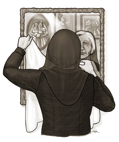 cover mirrors in mourning